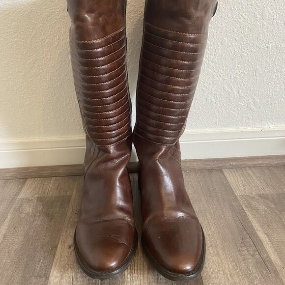 Carlos By Carlos Santana Momentum Tall Riding Boots Brown Womens 8 M Buckle Boho - Picture 2 of 7